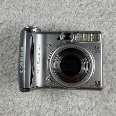 Canon PowerShot A540 Silver 6.0MP Digital Camera TESTED WORKING GREAT