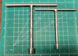 Vtg ASEA Sweden T-Handle Nut Driver Wrench Lot 7mm & 10mm Metric Socket Tools