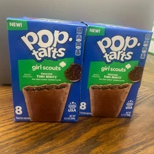 2 Packs Of The New Pop-Tarts Girl Scout FROSTED THIN MINTS