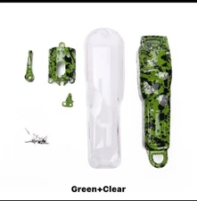 5Pcs Set Custom Green /Black Splash Housing Shell Case for Wahl Magic Clip  8148