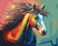 Horse Paint by Numbers Kit for Adults Kids, Paint by Numbers Horses Adults Paint