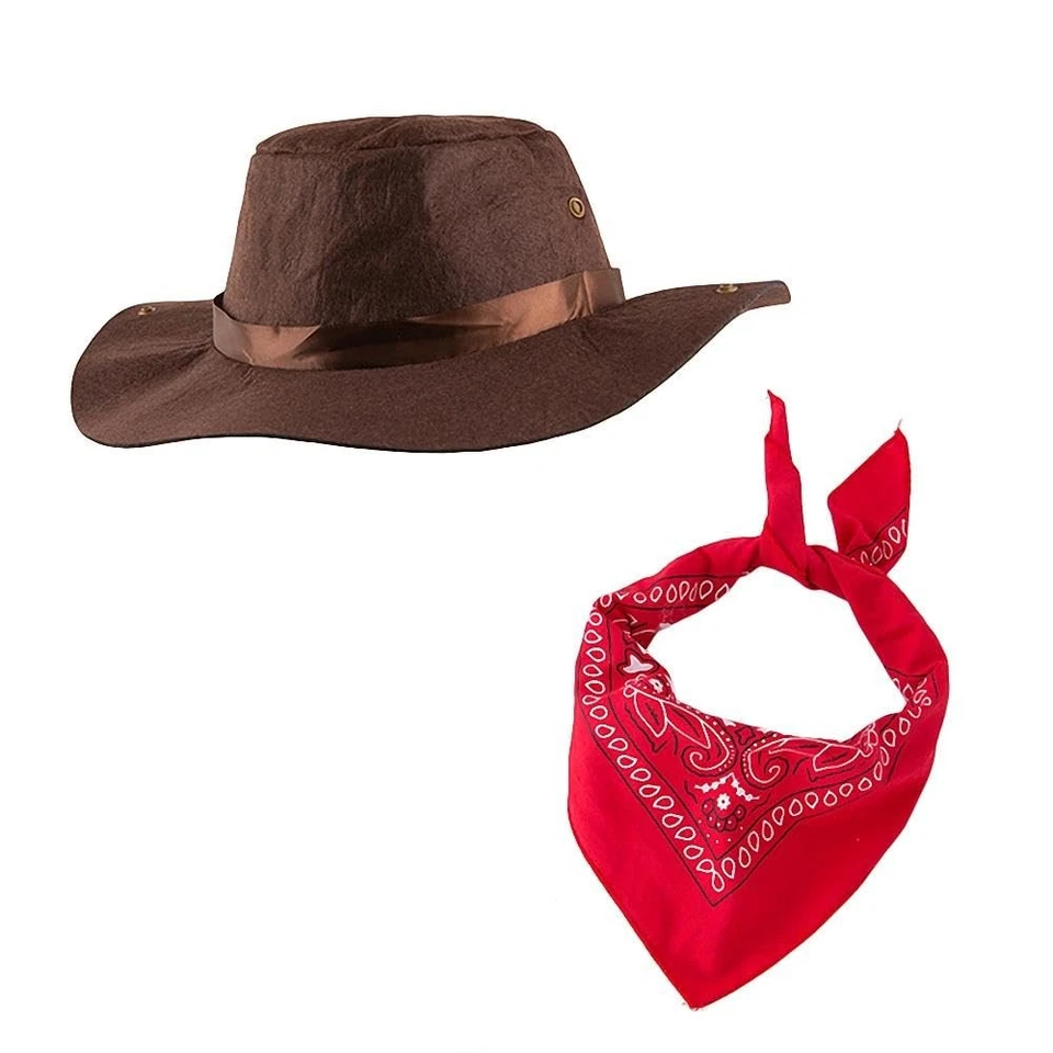 Niñas Pequeñas Vestido Disfraz Vaquera Occidental con Chaleco y Sombrero, Talla 4T-5T Foto 4 de 4