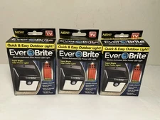 EverBrite Motion-Activated Solar Power LED Light As Seen On TV New Lot Of 3