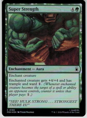 Super Strength Foil 189 Marvel Super Heroes Magic the Gathering