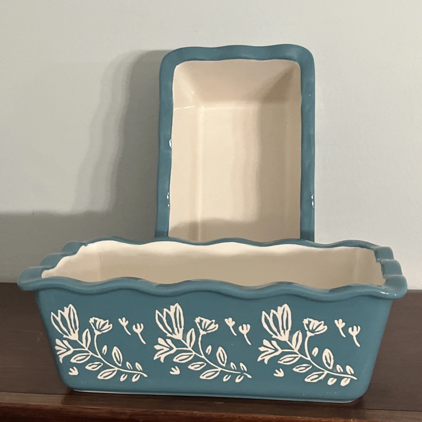 Pair Of Wisenvoy Ceramic Loaf Pans Blue (See Pics)