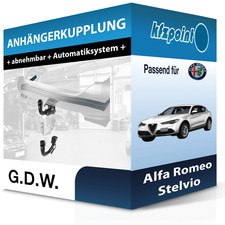 Für Alfa Romeo Stelvio 04.2017-jetzt G.D.W. Anhängerkupplung abnehmbar neu