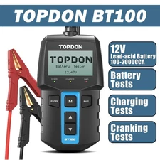 TOPDON BT100 12V Automotive Battery Tester – Load, Cranking, Charging Check
