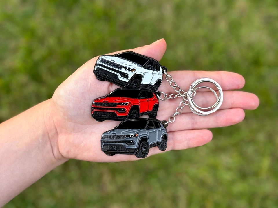 JEEP Compass Keychain – Officially Licensed – Jeep Accessories Gifts Merchandise - Image 4 of 4