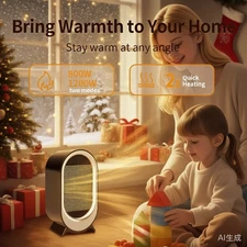 Indoor Electric Portable Space Heater, 1200W Personal Desk Heater Quiet Heating