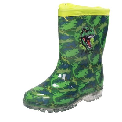 Disney Dinosaurier - Gummistiefeletten mit Lichtern und grünen LEDs - Größe 30 Junior