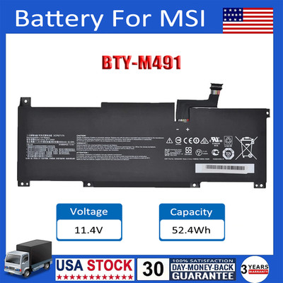 NEW BTY-M491 Battery For MSI Modern 15 A10M A11M Summit B15 A11M Stealth 15M