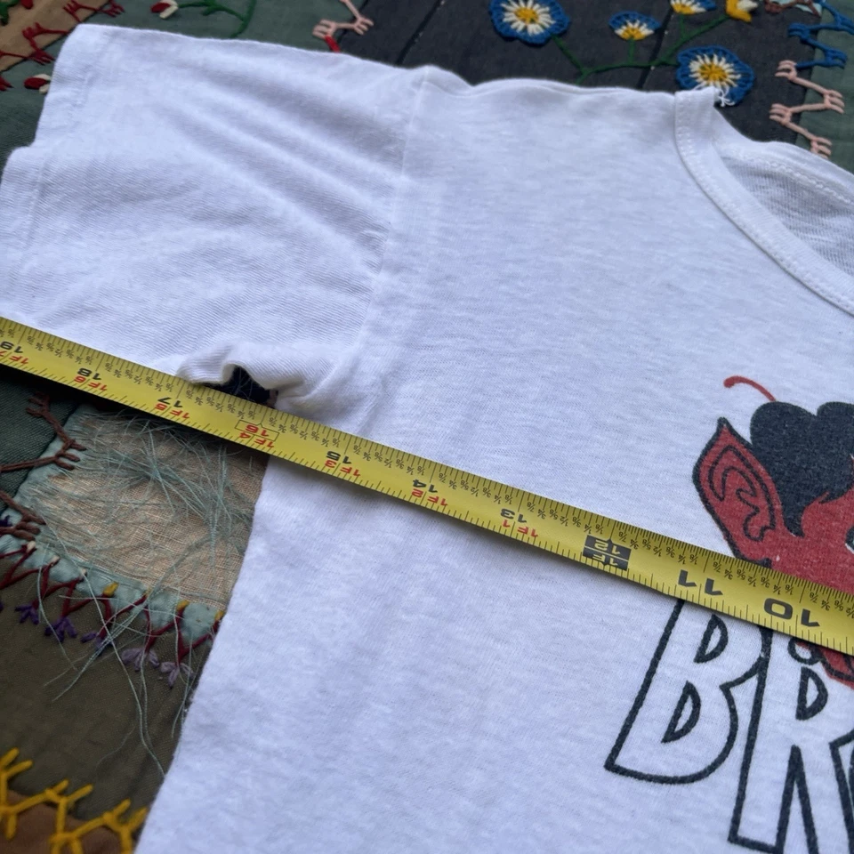 Camiseta De Colección Años 40 St Louis Browns Béisbol Estampado al Agua Blanca Monarca Pequeña Foto 3 de 4