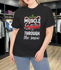 Mopar Men's Muscle Through the Snow Holiday Cotton Unisex T-Shirt