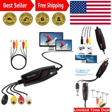 VHS to Digital Converter,Video Capture Card Device,VHS VCR Hi8 Mini DV to Mac...