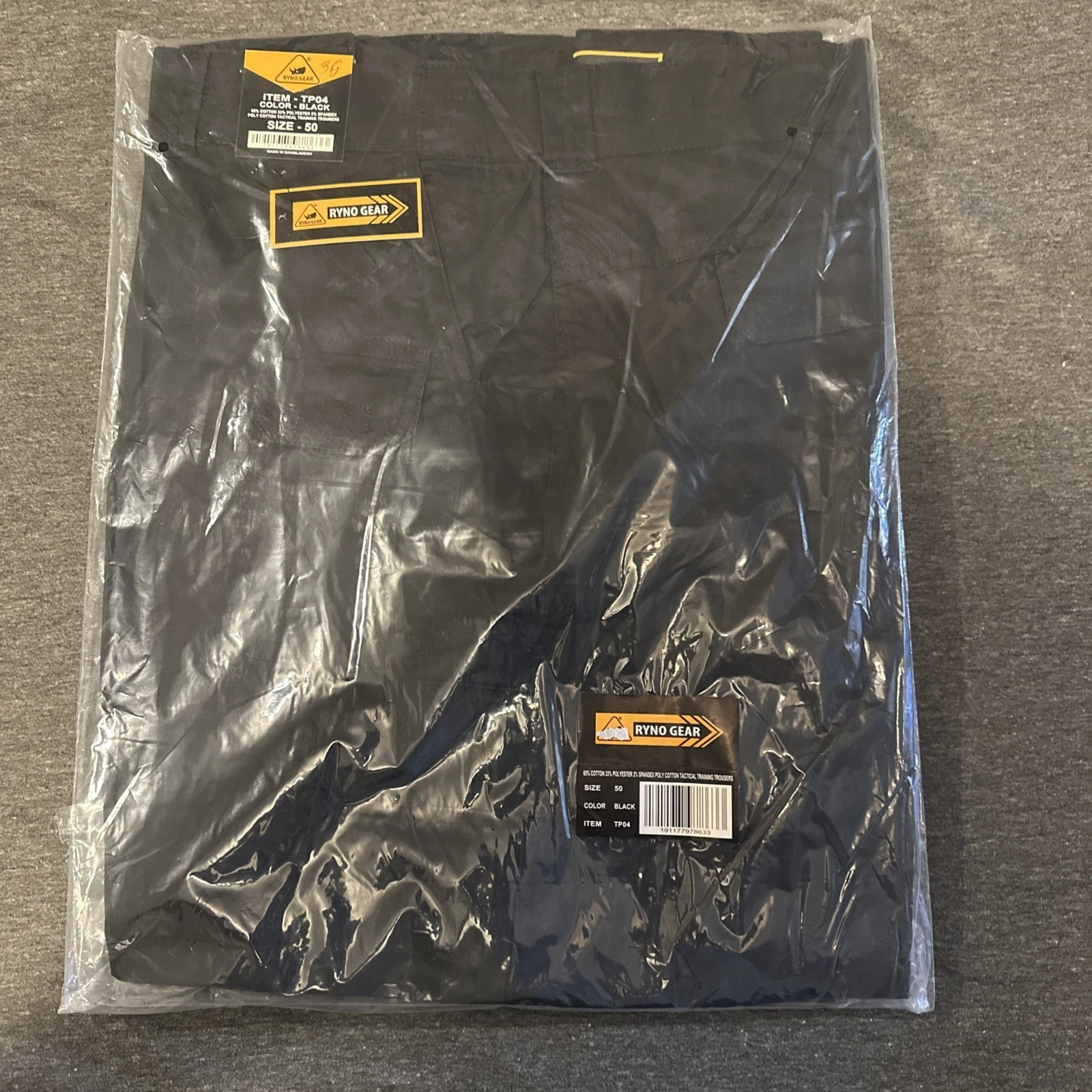 Tactical Training Trousers/Pants Black Ryno Gear ￼