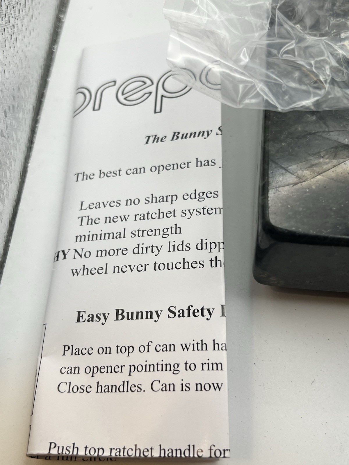 VTG Rare Kuhn Rikon Prepology Bunny Safety Lid Lifter Can Opener Rare Blue NIB.