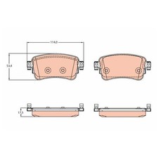 Satz Bremsbeläge Bremsklötze hinten für Peugeot Expert V Traveller id85628