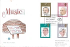 1980 Composers, Stuart FDC,  Malcolm Sargent Cancer Fund SpHS