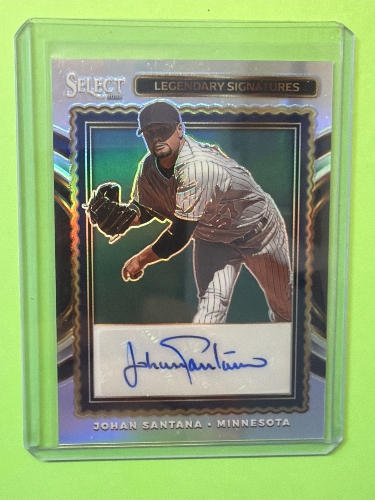 2025 Panini Prizm Baseball Johan Santana LEGENDARY SIGNATURE Silver Prizm LS-JS