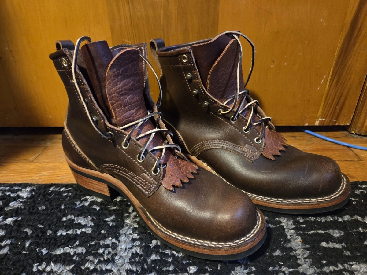 NICKS Handmade Books Men\'s Brown Leather Boots Size 12 Nicks Robert Boot - Shackleton Brown – Guilty Party main image 4