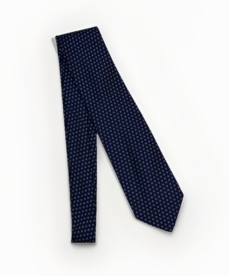 Charvet Place Vendome Blue Polka Dotted Geometric All Silk Tie