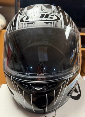 HJC Motorcycle Helmet CL-15 Orbit Silver/Black Graphics Adult Size XXL W/ Bag