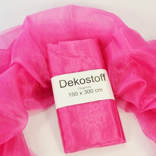 (2,98 €/m) Organzastoff / Dekostoff Organza 1,5 m x 3 m pink / fuchsia - Bild 1 von 1