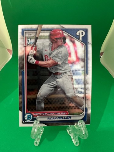 2024 Bowman Chrome 1st Aidan Miller Base & Power-Up insert Philadelphia Phillies