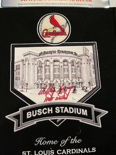 WHITEY HERZOG AUTOGRAPHED SIGNED BUSCH STADIUM STADIUM BANNER HOF insc. JSA COA - Picture 4 of 4