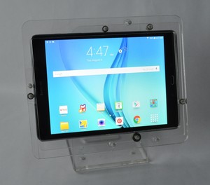 Galaxy-TAB-A-S2-S3-9-7-BLACK-Acrylic-Security-Enclosure-w-Stand-for-POS-Kiosk