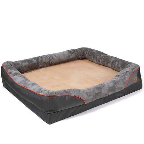 Jumbo XXL Large Dog Bed Orthopedic Raised Bolsters Dog Bed w/ Rustic 600D Cover - Picture 13 of 22