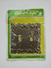 Charm N Style (Edmar) Double Switch Plate Brass Floral Vintage NEW OLD STOCK