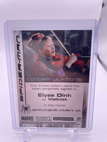 Elyse Dinh 2007 Marvel SPIDER-MAN 2: as Violinist autographed trading card Auto - Picture 2 of 2