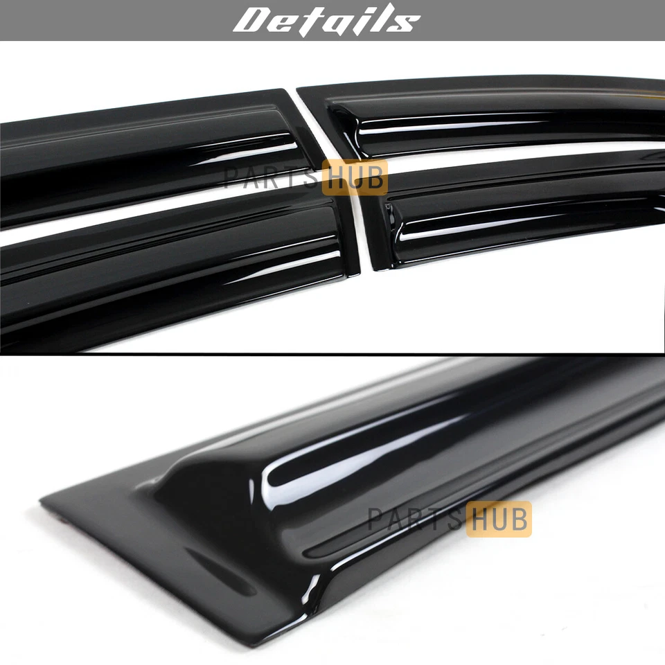 Para Lexus GS GS350 GS300 JDM 2006-2011 Ondulado Estilo Mugen Viseras de Ventana Protector de Lluvia Foto 4 de 4