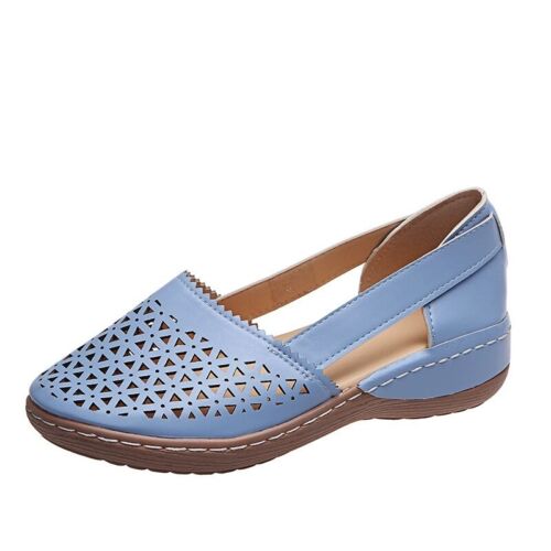 Sandali donna bassi estivi antiscivolo comfort punta chiusa scarpe da passeggio DE - Foto 31 di 31