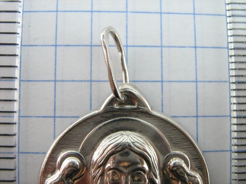 Pendant Medal Vernicle Image Saviour Jesus Christ Face Head 925 Sterling Silver - 第 7/12 張圖片