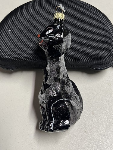 Christopher Radko 'Sabrina' Black Cat Glass Halloween Ornament '97, Handpainted - Picture 2 of 5