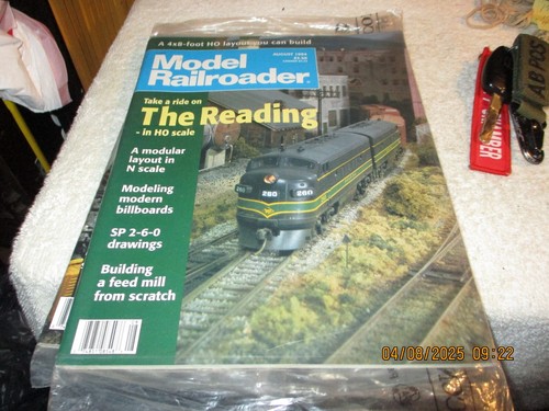 Model Railroader Magazine August 1994 New & Sealed in Mailing Plastic