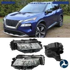 L+R Headlight Chrome&Air Intake Air Cleaner Housing For 21-23 Nissan Rogue SL|SV