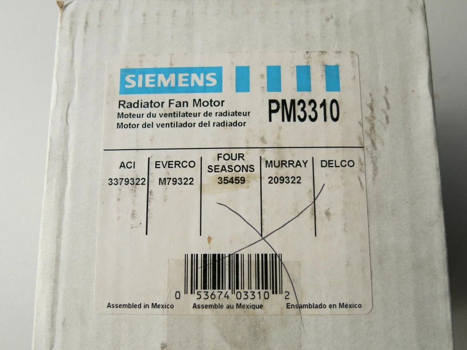 Siemens VDO PM3310 Engine Cooling Fan Motor fits Chrysler, Dodge, Plymouth 91-97 - Image 4 of 4