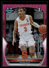 Judah Mintz 2022-23 Bowman University Chrome 1st Pink Refractor Card #33