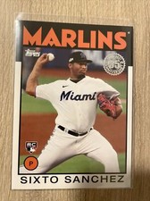 2021 Topps Series 2 Sixto Sanchez Rookie RC 1986 Insert #86B-8 Miami Marlins