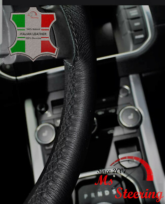 FITS MAZDA 2 11-13 PERF LEATHER STEERING WHEEL COVER BEIGE 2 STIT+BEIGE STRAP