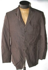 Banana Republic Men's Gray-Brown Pinstripe 3-Button Blazer Sportcoat  Size 42R