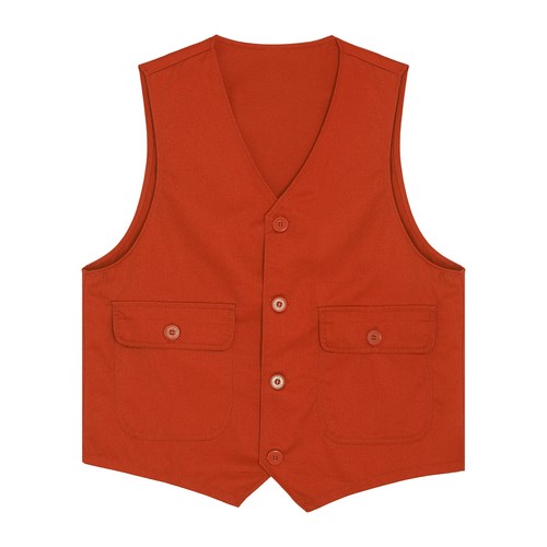 Unisex Kids Uniform Team Waistcoat Service Vest Girls Boys Volunteer Button S-M - Picture 49 of 57