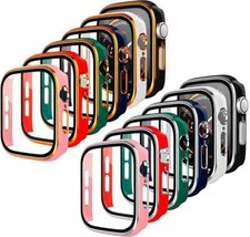 5 Tempered Glass Protector Cover Case Apple Watch Series Ultra 8 7 6 5 4 3 SE