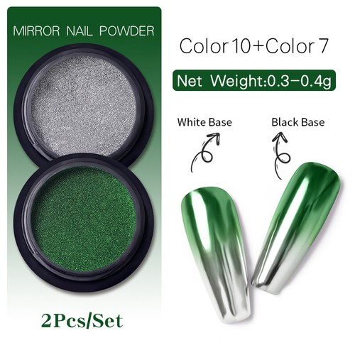 Nagel Funkeln Glitzern Pulver Spiegel Metallisch Chrom Pigment Nail Art Dekor - Bild 38 von 38