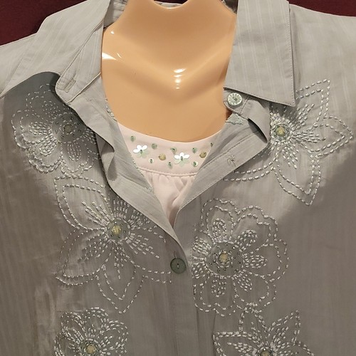 Alfred Dunner Women's Short Sleeve Button Down Blouse Size 14 - 2 for 1 NWT - Picture 2 of 16