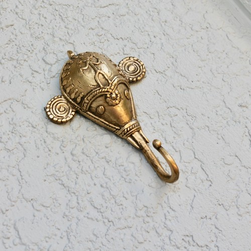 Elephant Wall Hook Bronze metal Coat Hook Antique Hanger VTG mid century modern - Picture 4 of 8