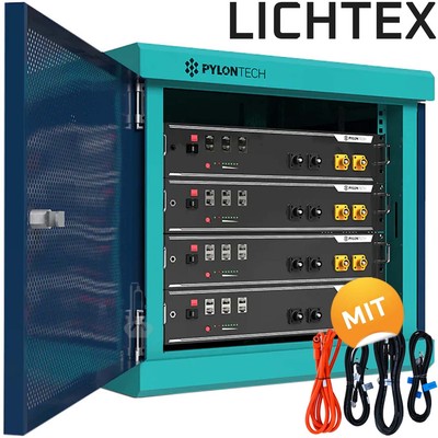 PYLONTECH Batterieschrank 12 HE 19 Zoll und Kabelsatz